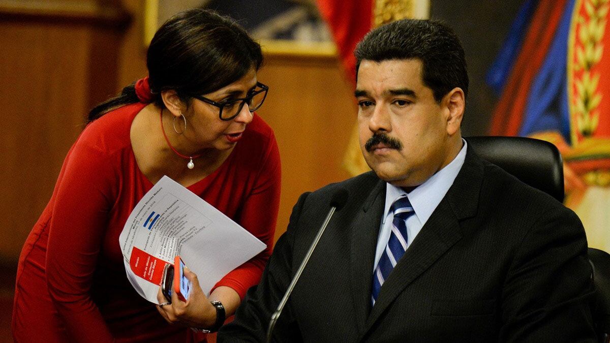 Delcy Rodríguez and Nicolás Maduro Delcy Rodríguez and Nicolás Maduro